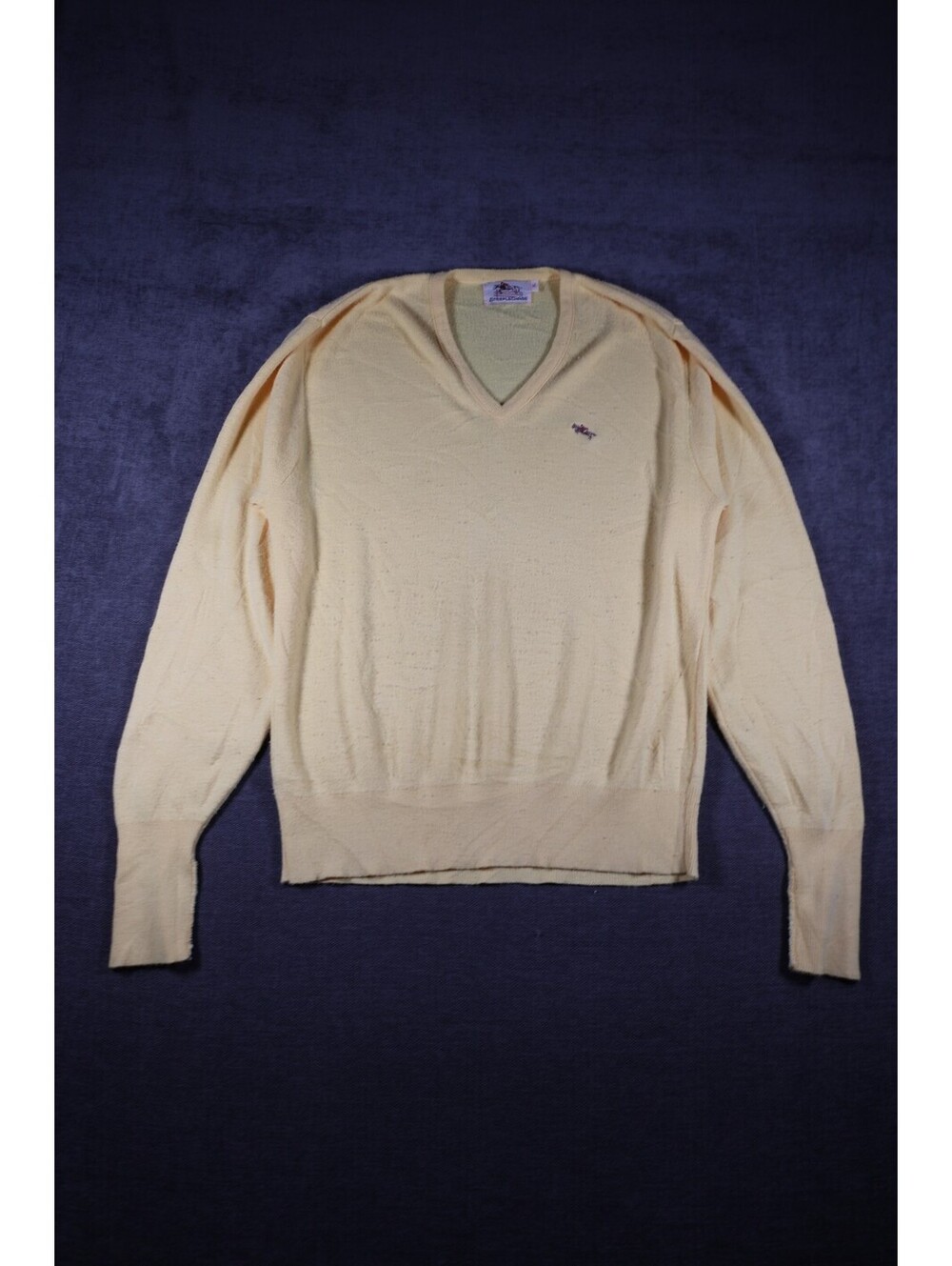 Steeplechase Yellow V-Neck Sweater Size XL